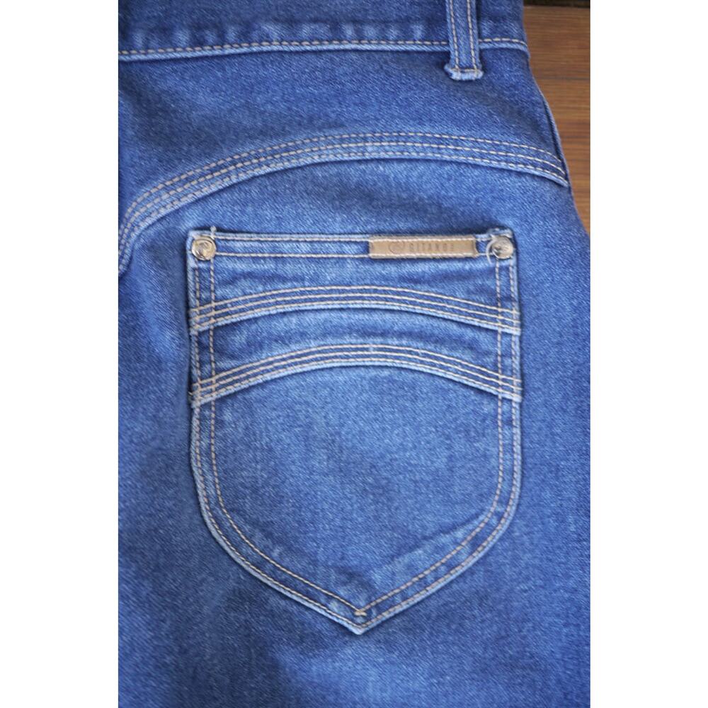 Vintage 1980s GITANO Triple Stitched WOMENS 100% Cotton Blue Denim JEANS 28 x 25